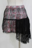 画像3: MINT NeKO / バブルネコチェックチュールレイヤードスカート  ピンク×ブラック H-25-12-24-1023-HN-SK-KB-ZH (3)
