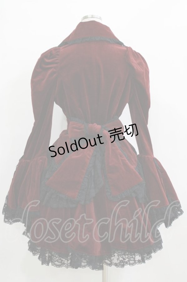 画像3: VISIBLE / レースフリル別珍ジャケット＆スカート  ボルドー H-25-12-24-1002-GO-JA-KB-ZH (3)