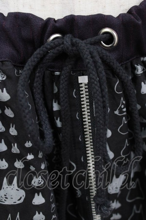 画像5: MINT NeKO / ZIPギャザースカート  黒×紫 H-25-12-24-1024-HN-SK-KB-ZH (5)