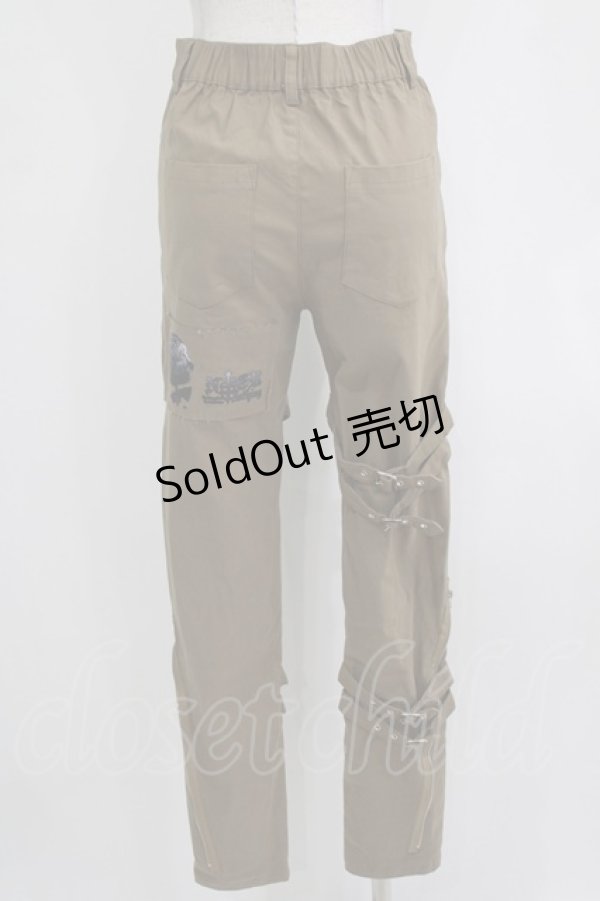画像3: NieR CLOTHING / ベルトジップパンツ  カーキ H-25-12-24-1026-PU-PA-KB-ZH (3)