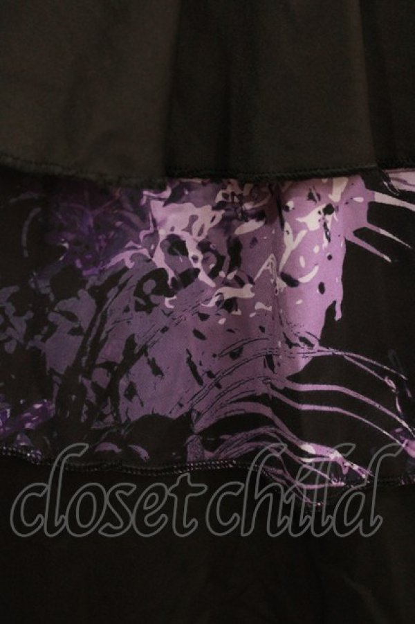画像4: NieR Clothing / インパン付きフリルスカート【彼岸花】  黒×紫 H-25-12-24-1027-PU-PA-KB-ZH (4)