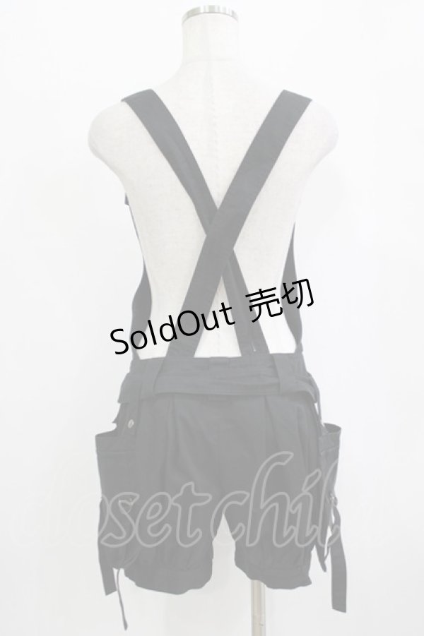 画像3: BPN / フラップベルト付きサロペットパンツ M 黒 H-25-12-24-1028-GO-OP-KB-ZH (3)