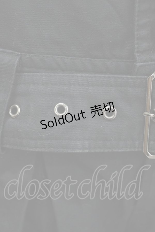 画像5: BPN / フラップベルト付きサロペットパンツ M 黒 H-25-12-24-1028-GO-OP-KB-ZH (5)