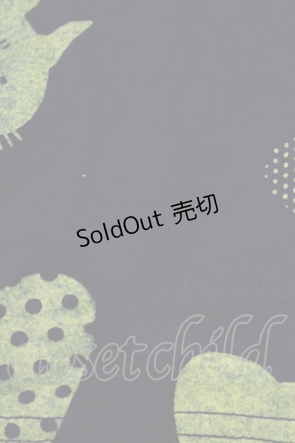 画像5: MINT NeKO / 総柄ショートパンツ  ブラック×イエロー H-25-12-24-1029-HN-PA-KB-ZT1228H (5)