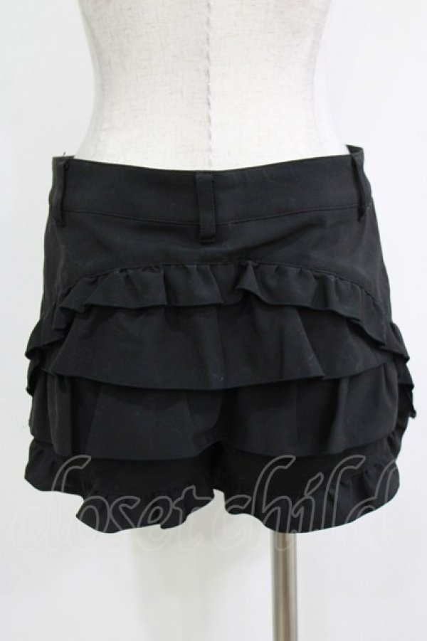 画像3: MIHO MATSUDA / フリルショートパンツ  ブラック H-25-12-24-1030-GO-PA-KB-ZH (3)