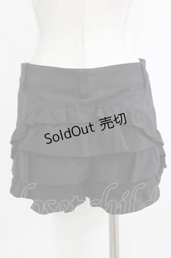 画像3: MIHO MATSUDA / フリルショートパンツ  ブラック H-25-12-24-1030-GO-PA-KB-ZT1228H (3)