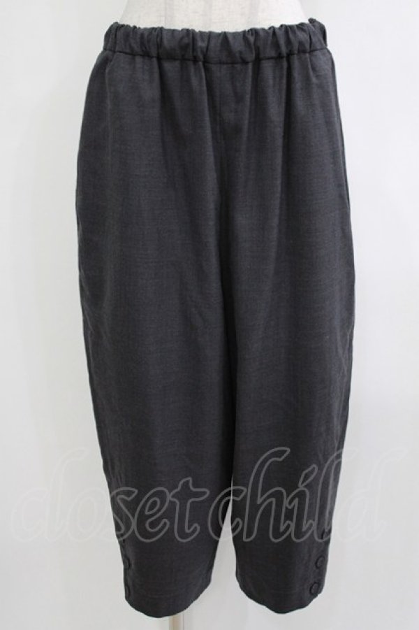 画像1: Jane Marple Dans Le Salon / ウールギャザーパンツ  グレー H-25-12-24-1032-JM-PA-KB-ZH (1)