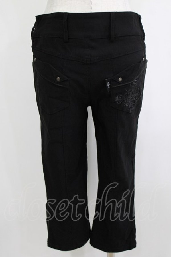 画像3: Ozz Croce / 刺繍ポケットパンツ  ブラック H-25-12-24-1033-OO-PA-KB-ZH (3)