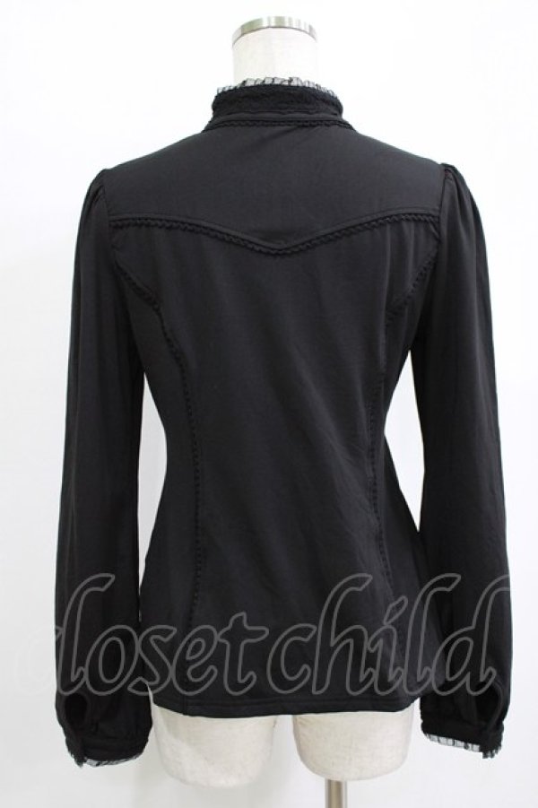 画像3: Ozz oneste / ハイネックカットソー  黒 H-25-12-24-1037-OO-TO-KB-ZH (3)