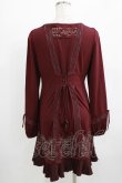 画像3: Rozen Kavalier / 裾プリントZIPオーバーワンピース  ボルドー H-25-12-24-1039-OO-OP-KB-ZH (3)