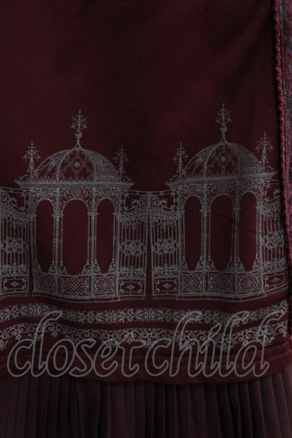 画像4: Rozen Kavalier / 裾プリントZIPオーバーワンピース  ボルドー H-25-12-24-1039-OO-OP-KB-ZH (4)