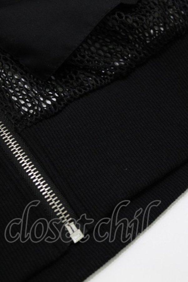 画像4: LISTEN FLAVOR / メッシュシースルージップパーカー  ブラック H-25-12-24-1044-PU-TO-KB-ZH (4)