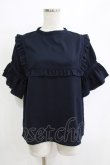 画像1: merry jenny / セーラー切替フリルブラウス F ネイビー H-25-12-24-1048-LO-BL-KB-ZH (1)