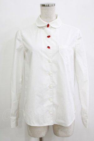 画像: MILK / KISS KISSブラウス  オフ×レッドLIP H-25-12-24-1050-ML-BL-KB-ZH