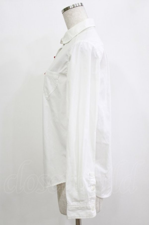 画像2: MILK / KISS KISSブラウス  オフ×レッドLIP H-25-12-24-1050-ML-BL-KB-ZH (2)