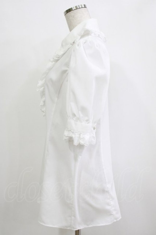 画像2: MIHO MATSUDA / ブラウス・リロゼ半袖 L  H-25-12-24-1051-GO-BL-KB-ZH (2)