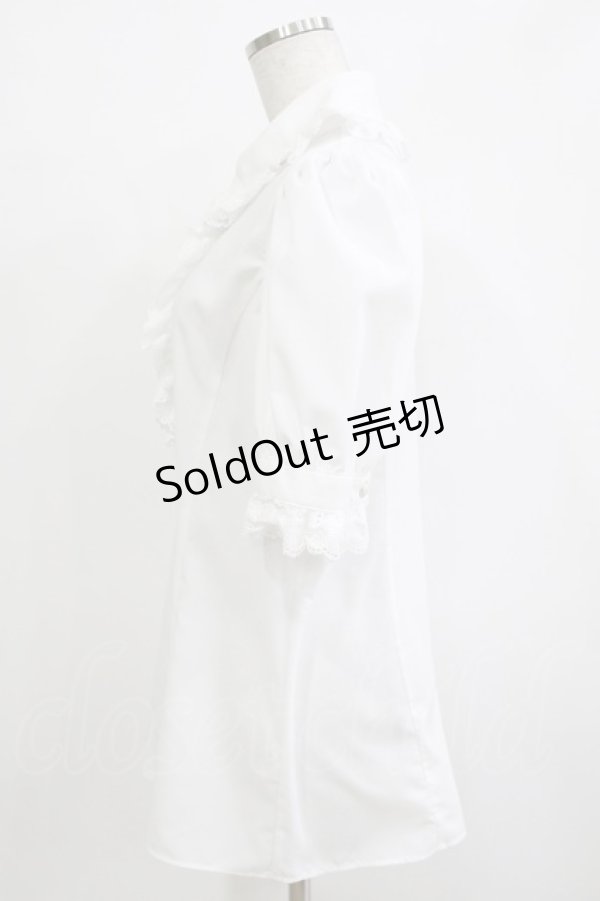 画像2: MIHO MATSUDA / ブラウス・リロゼ半袖 L  H-25-12-24-1051-GO-BL-KB-ZT244 (2)