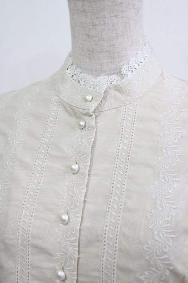 画像4: Sheglit / "Lierre"パフブラウス M ベージュ H-25-12-24-1052-EL-BL-KB-ZH (4)