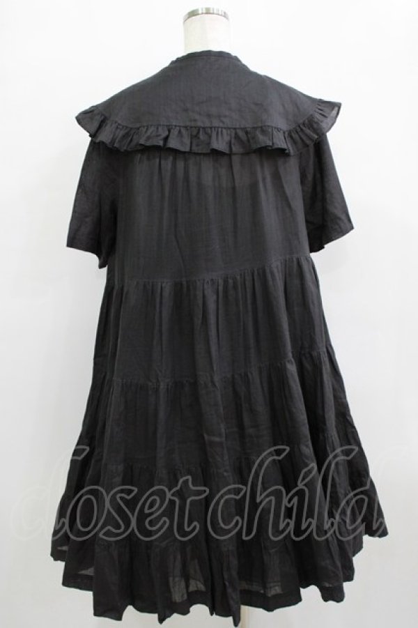 画像3: Jane Marple / フリルカラーティアードワンピース  グレー H-25-12-24-1004-JM-OP-KB-ZH (3)