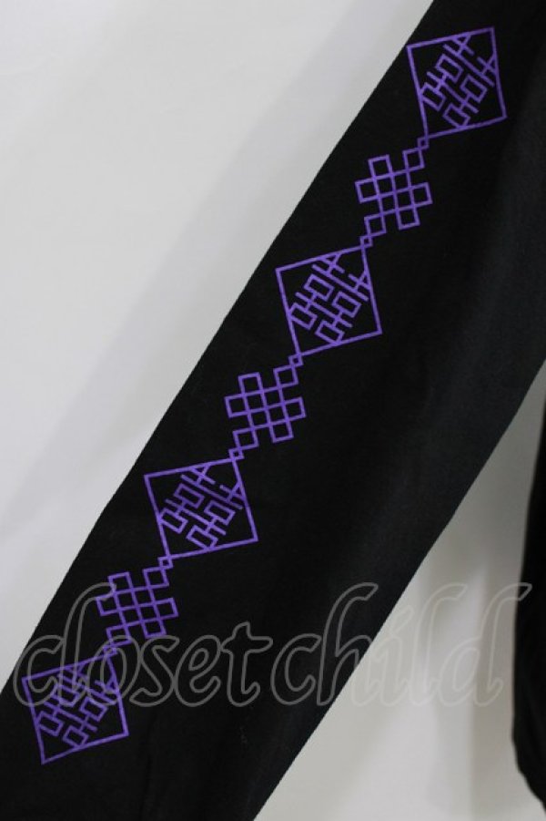 画像4: LISTEN FLAVOR / タイガードラゴンチャイナロンT  ブラック×ピンクドラゴン H-25-12-24-1060-PU-TO-KB-ZH (4)