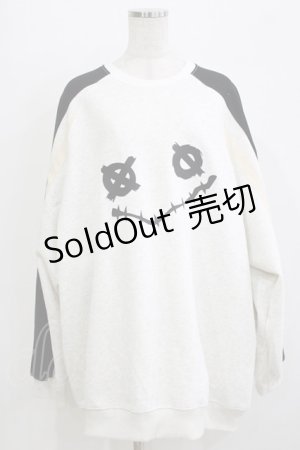 画像: NieR Clothing / プリントSWEAT   グレー×ブラック H-25-12-24-1062-PU-TO-KB-ZH