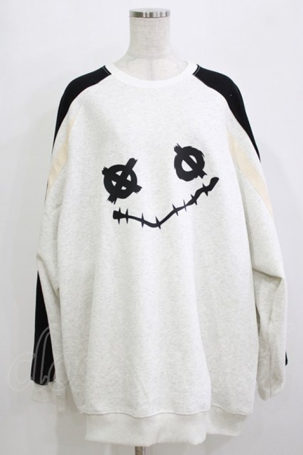 画像1: NieR Clothing / プリントSWEAT   グレー×ブラック H-25-12-24-1062-PU-TO-KB-ZH (1)