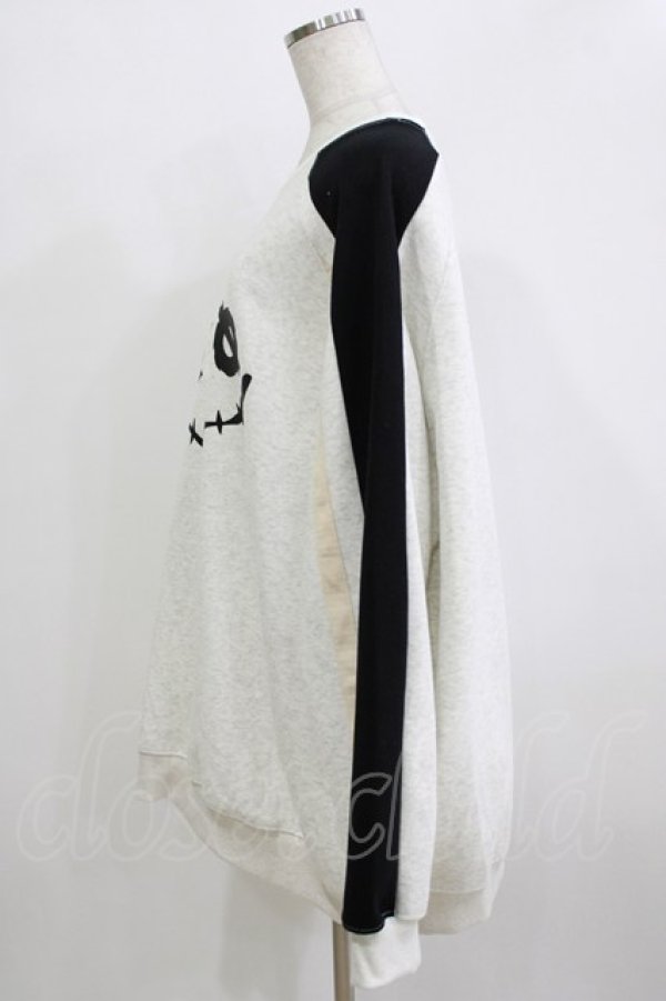画像2: NieR Clothing / プリントSWEAT   グレー×ブラック H-25-12-24-1062-PU-TO-KB-ZH (2)