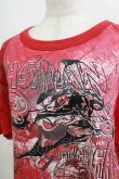 画像5: h.ANARCHY / ダメージカスタムTシャツ  レッド H-25-12-24-1064-HN-TO-KB-ZH (5)