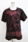 画像1: HN+DIE / プリントTシャツ  黒×赤系 H-25-12-24-1065-HN-TO-KB-ZH (1)
