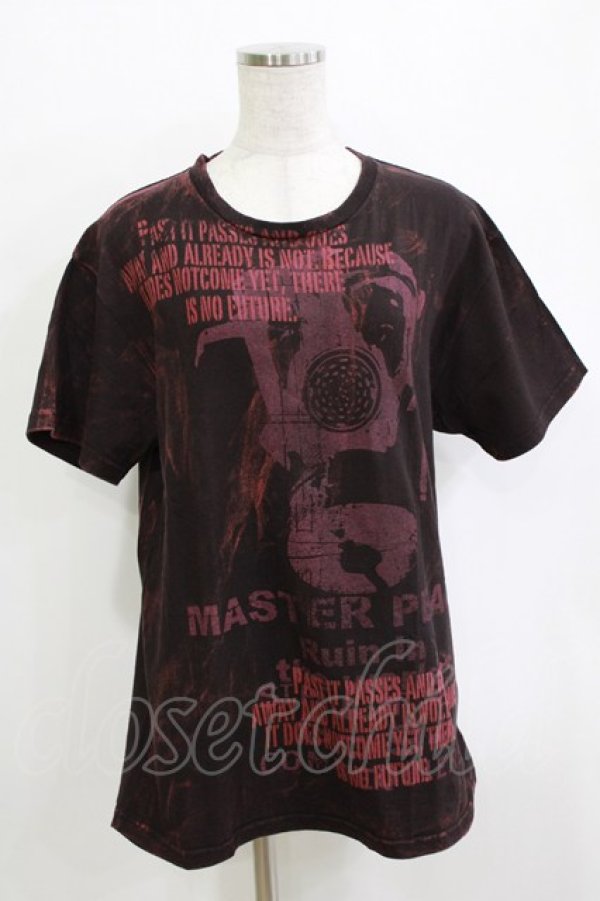 画像1: HN+DIE / プリントTシャツ  黒×赤系 H-25-12-24-1065-HN-TO-KB-ZH (1)