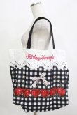 画像1: Shirley Temple / チェリーギンガム柄エコバッグ L ブラック H-25-12-24-1066-ET-BG-KB-ZH (1)