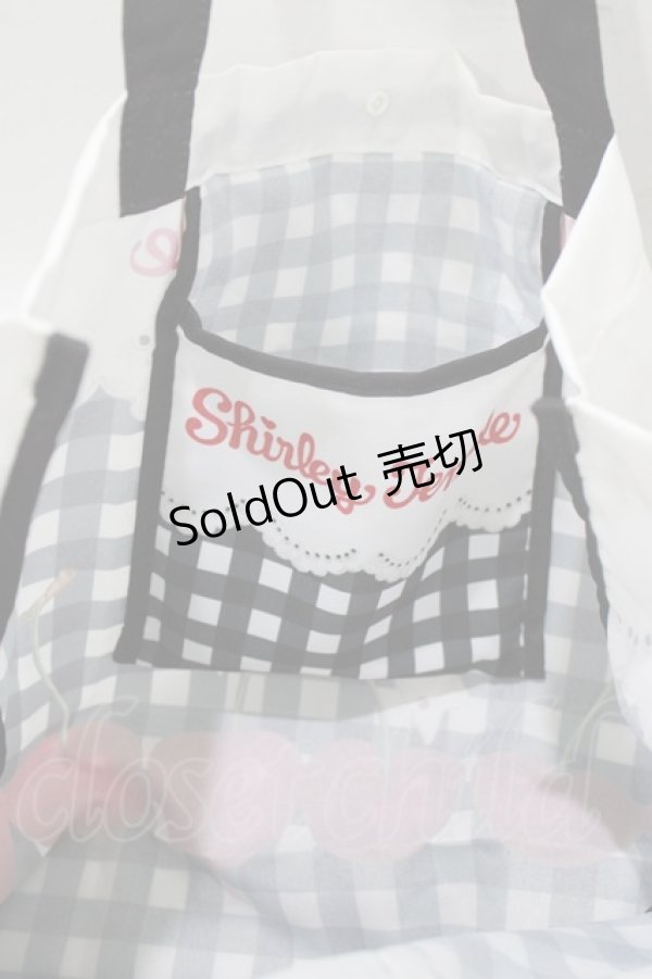 画像2: Shirley Temple / チェリーギンガム柄エコバッグ L ブラック H-25-12-24-1066-ET-BG-KB-ZH (2)