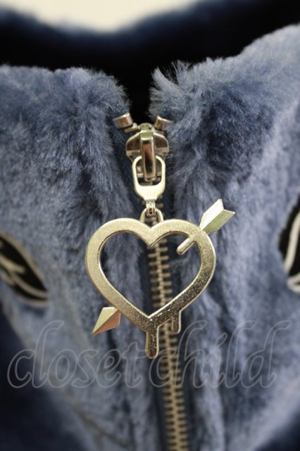 画像3: LISTEN FLAVOR / エンジェルボアジップスヌード  ブルー H-25-12-24-1067-PU-ZA-KB-ZH (3)