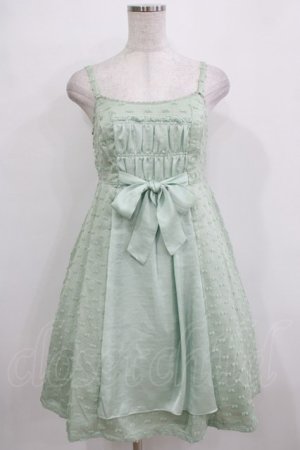 画像: Emily Temple cute / ポンポンジャガードノースリーブワンピース  ミントグリーン H-25-12-24-1006-ET-OP-KB-ZH