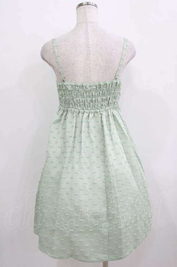 画像3: Emily Temple cute / ポンポンジャガードノースリーブワンピース  ミントグリーン H-25-12-24-1006-ET-OP-KB-ZH (3)