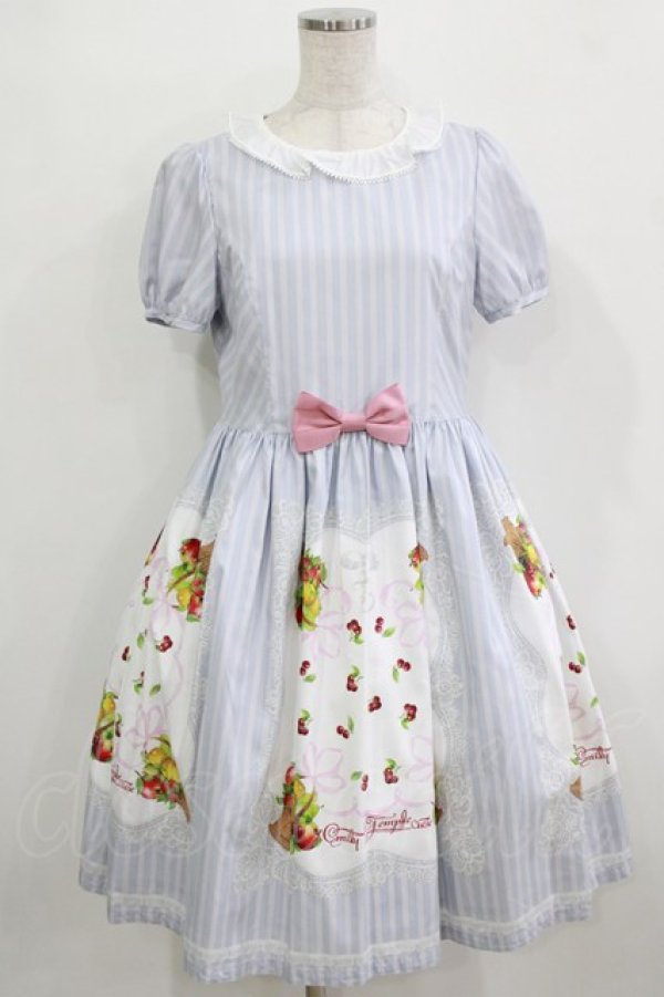 画像1: Emily Temple cute / Fruitバスケットワンピース  サックス H-25-12-24-1007-ET-OP-KB-ZH (1)