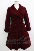 画像1: BPN / 別珍フリルジャケット＆スカート  ワイン H-25-12-24-1008-GO-JA-KB-ZH (1)