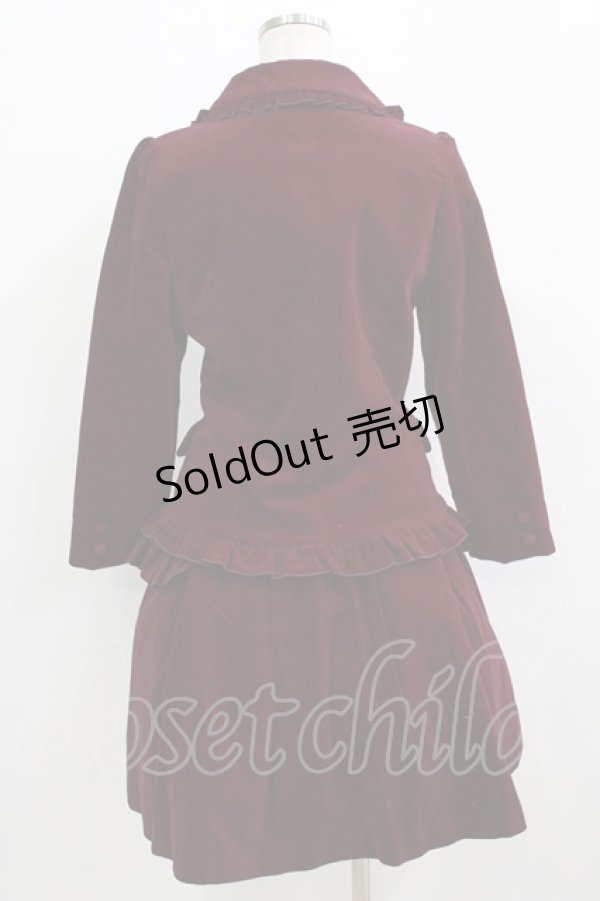 画像3: BPN / 別珍フリルジャケット＆スカート  ワイン H-25-12-24-1008-GO-JA-KB-ZH (3)