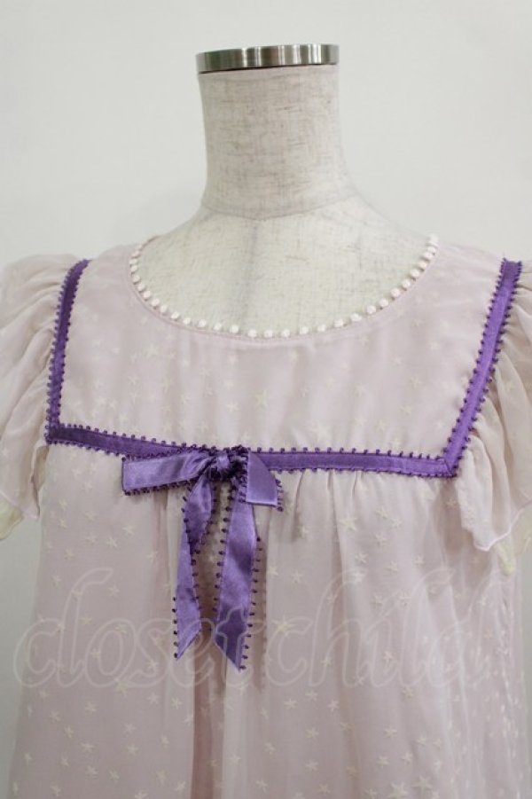 画像4: Emily Temple cute / スターフロッキーワンピース  ラベンダー H-25-12-24-1009-ET-OP-KB-ZH (4)