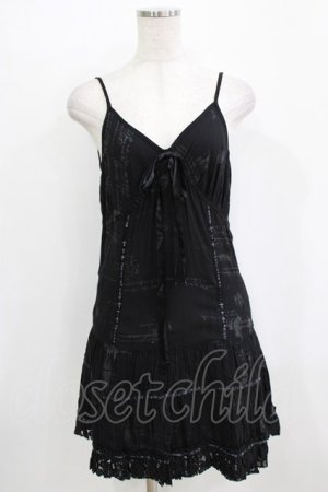 画像: h.naoto Blood / プリントキャミワンピース  ブラック H-25-12-24-1011-HN-OP-KB-ZT1228H