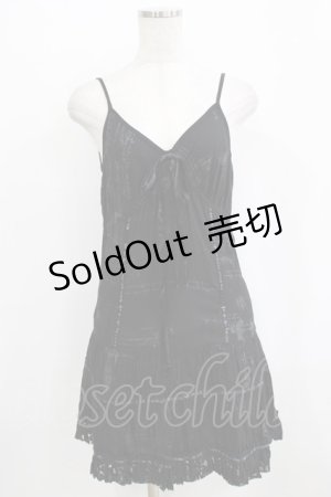 画像: h.naoto Blood / プリントキャミワンピース  ブラック H-25-12-24-1011-HN-OP-KB-ZT251