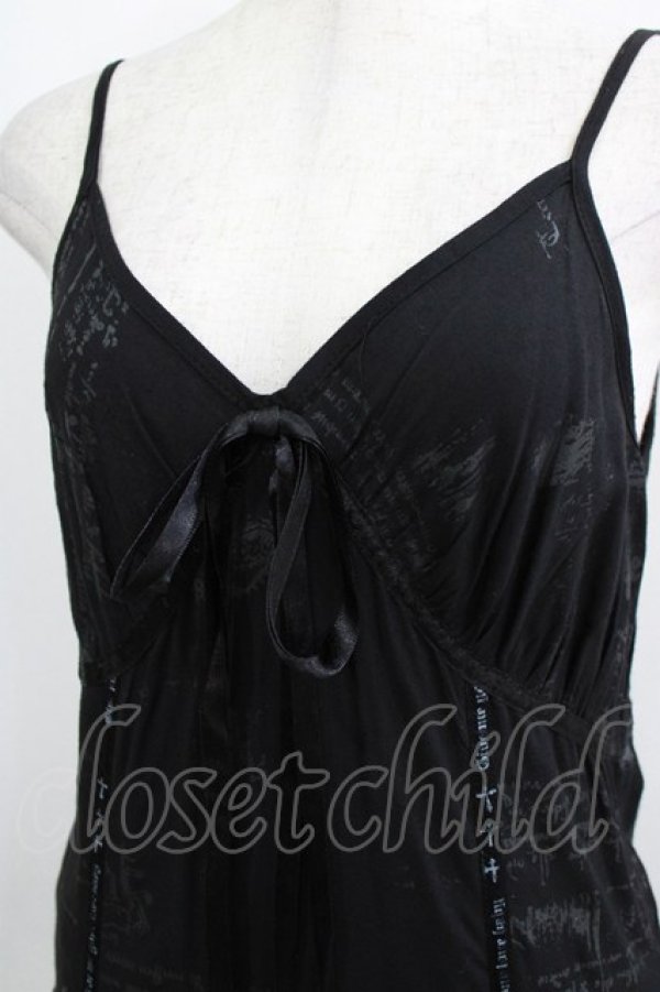 画像4: h.naoto Blood / プリントキャミワンピース  ブラック H-25-12-24-1011-HN-OP-KB-ZH (4)