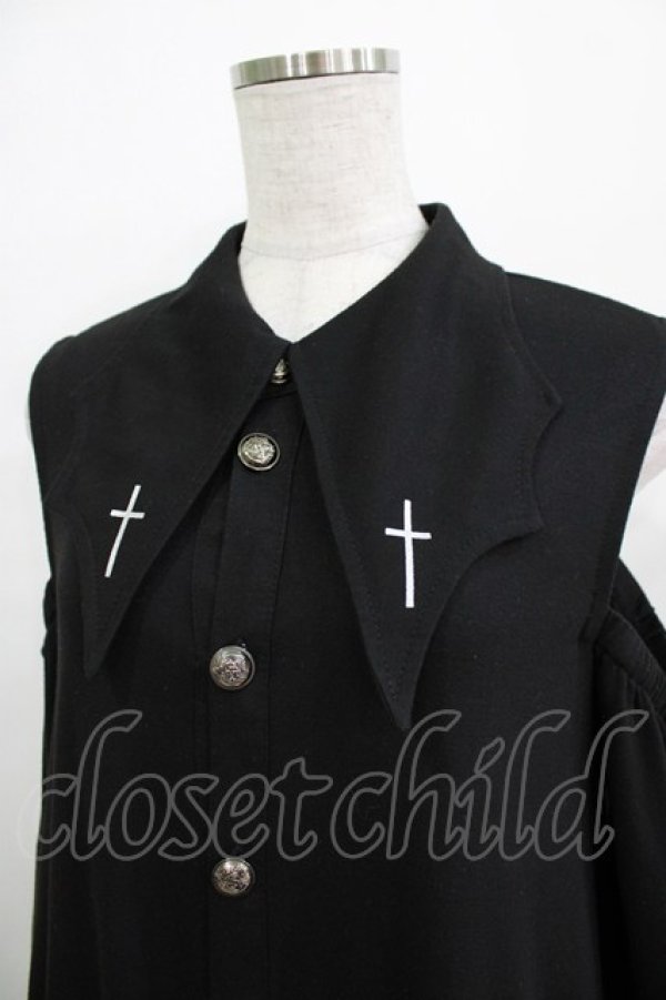 画像4: SEX POT ReVeNGe / 肩開きシャツワンピ M 黒 H-25-12-24-1012-SP-OP-KB-ZH (4)