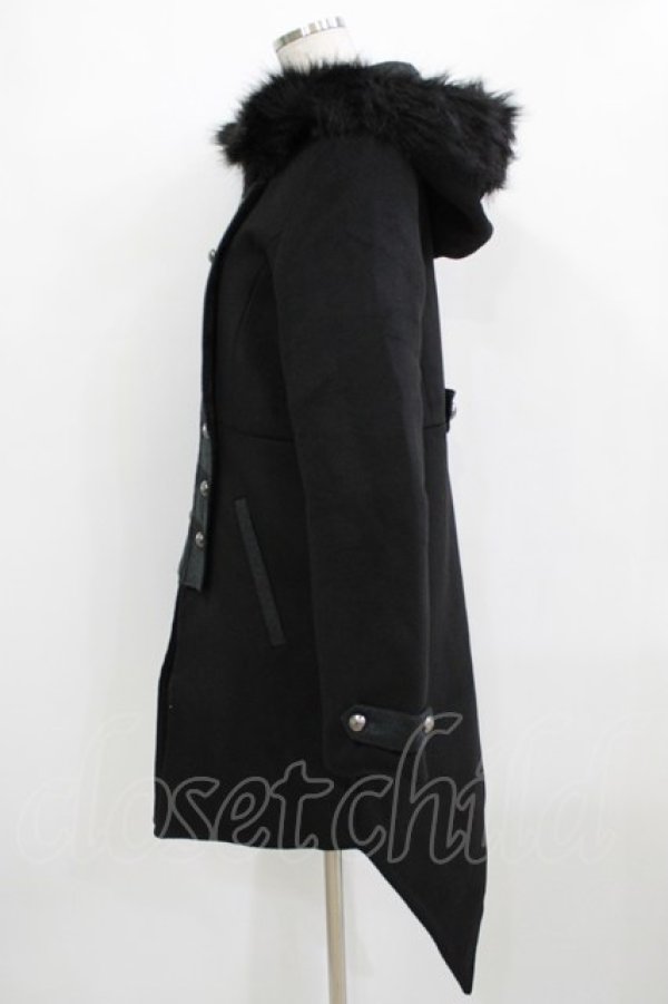 画像2: ALGONQUINS / ナポレオンボタンコート F 黒 H-25-12-24-1016-AL-CO-KB-ZH (2)