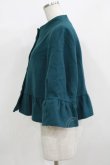 画像2: Jane Marple Dans Le Salon / ブラッシュドメルトンのケープジャケット  ピーコックブルー H-25-12-24-1017-JM-JA-KB-ZH (2)
