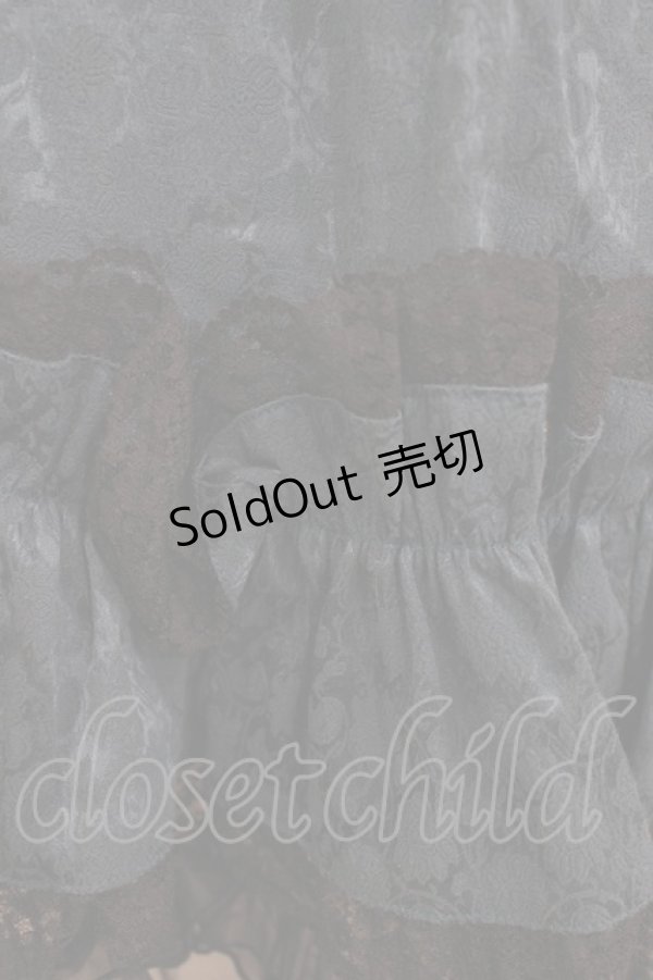 画像9: MARBLE / ジャガード姫袖ブラウス＆スカート  ターコイズ H-25-12-24-1001-GO-OP-KB-ZH (9)