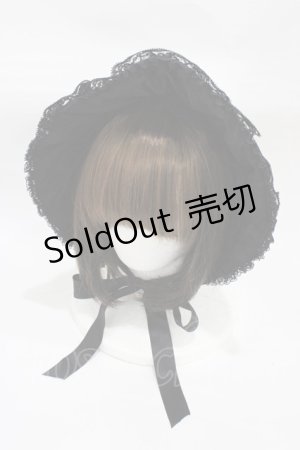 画像: metamorphose / 総レースボンネット  ブラック H-25-12-24-009-ME-AC-NS-ZH