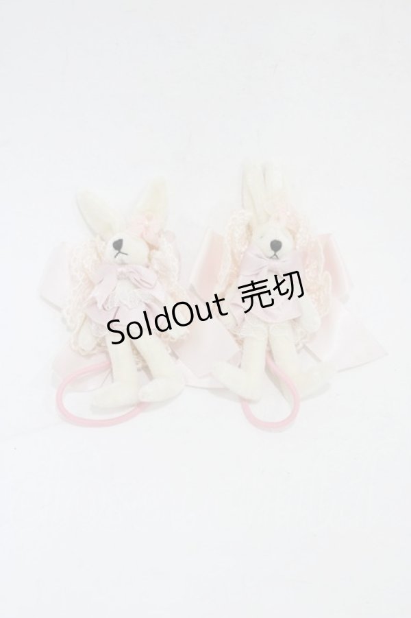 画像1: metamorphose / うさぎヘアゴム (二個セット)  ピンク H-25-12-24-010-ME-AC-NS-ZH (1)