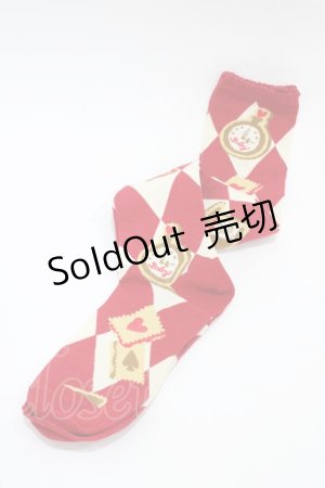 画像: BABY,THE STARS SHINE BRIGHT / ALICE'S Marchin' Cookie Flavourオーバーニー  レッド H-25-12-24-011-BA-ZA-NS-ZH