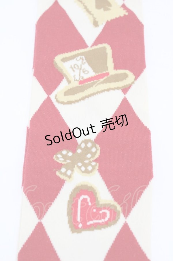 画像2: BABY,THE STARS SHINE BRIGHT / ALICE'S Marchin' Cookie Flavourオーバーニー  レッド H-25-12-24-011-BA-ZA-NS-ZH (2)